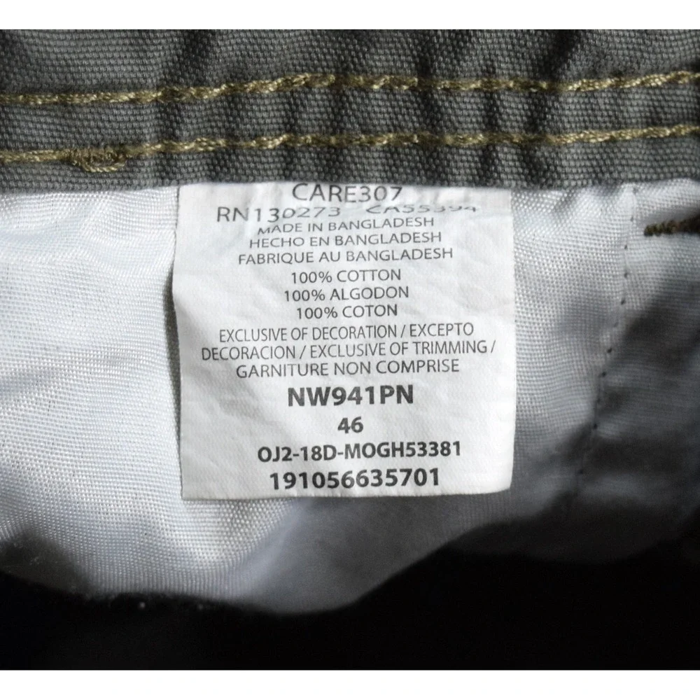 Wrangler Men's 46 Olive Green Hiker Cargo Shorts Cotton Ripstop Comfort Waist